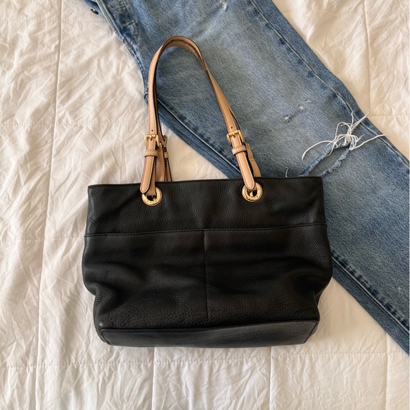 Michael Kors‎ Black Shoulder Tote Leather Bag/purse - Picture 2 of 6